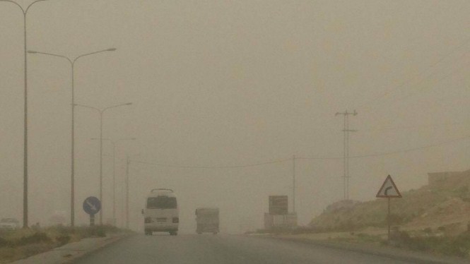 الامن يحذر من الغبار وتدني لمدى