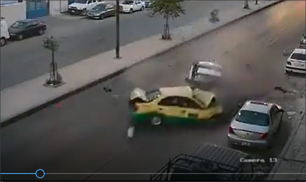 شاهد.. لحظة تصادم عنيف بين دورية