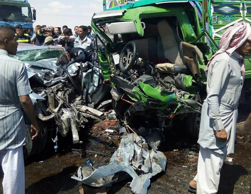 4 إصابات بحادث مروع على الصحراوي