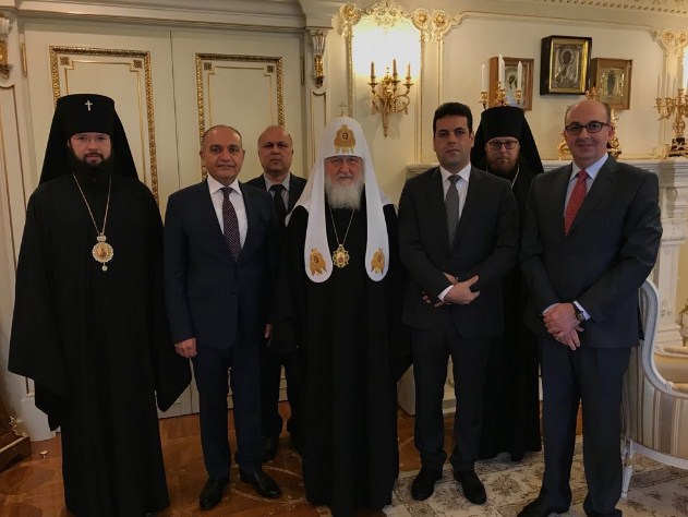 السفير العضايلة يلتقي بطريرك موسكو وعموم