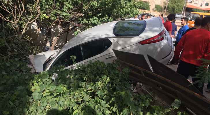 مفحط يتسبب بحادث سير في عمان