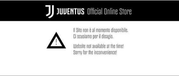 متجر يوفنتوس الإلكتروني يتعطل بسبب القميص