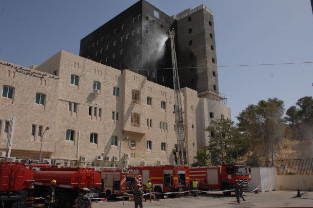 تمرين لحادث وهمي مفترض على المركز 