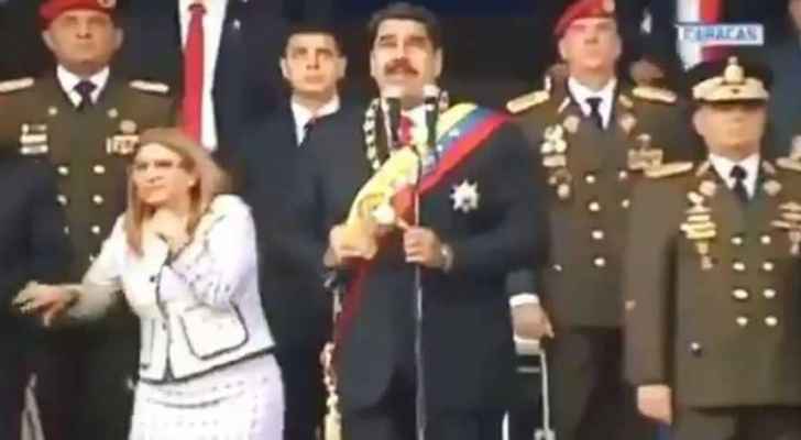 شاهد لحظة محاولة اغتيال رئيس فنزويلا