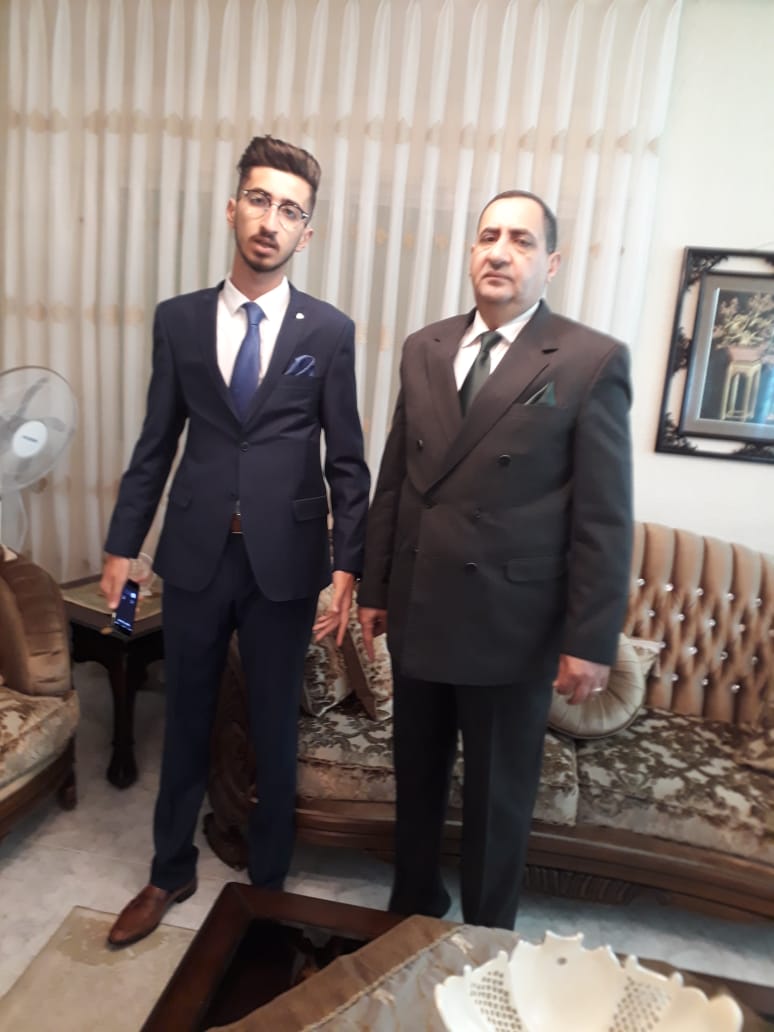 الحمود يهنئ يحيى مصطفى النوايسة بالتفوق