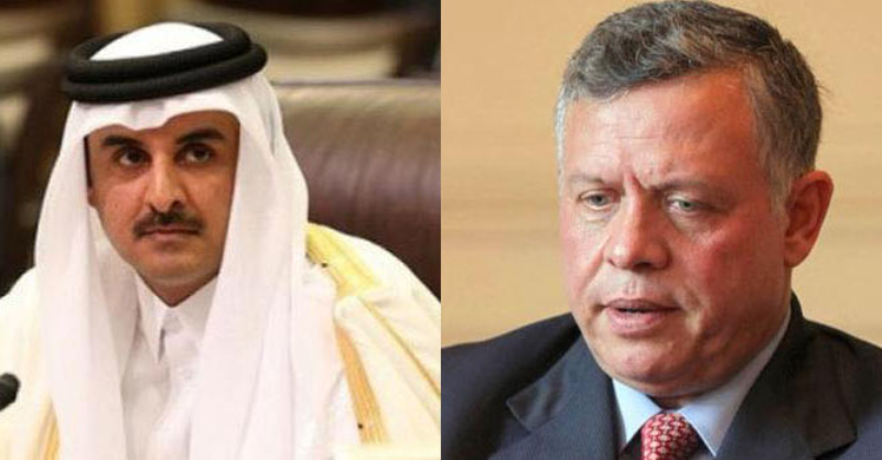 الشيخ تميم في برقية لـ الملك: