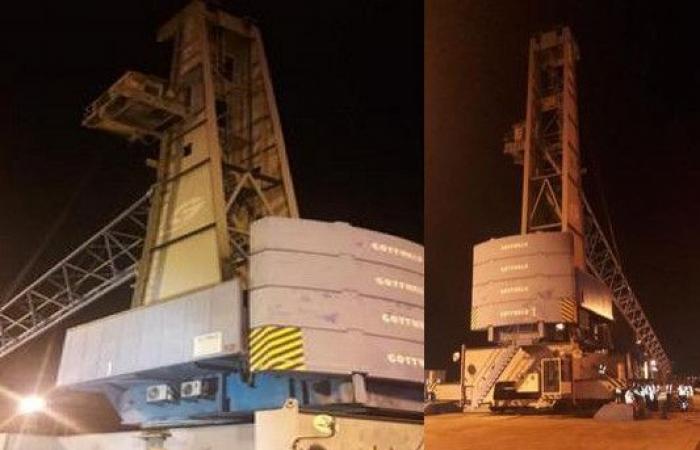 نقل ثاني اكبر رافعة بضائع الى