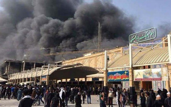 العراق: حريق يتسبب بانهيار بناية كبيرة