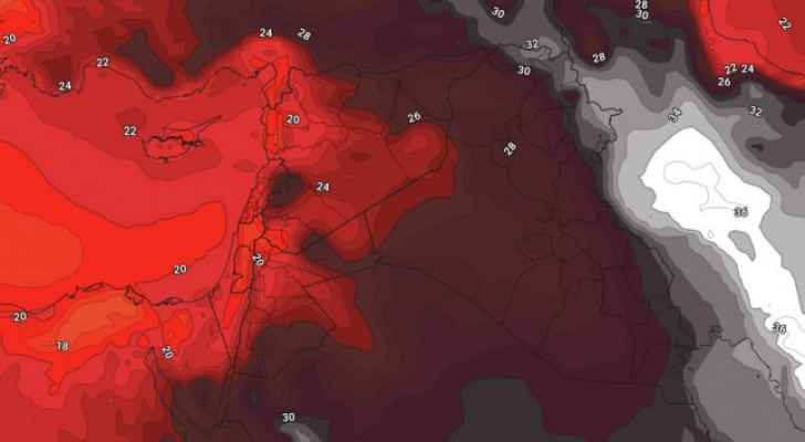 كتلة هوائية معتدلة تؤثر على المنطقة