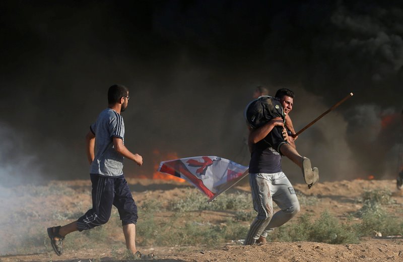 شهيدان و241 جريحا في مسيرات غزة