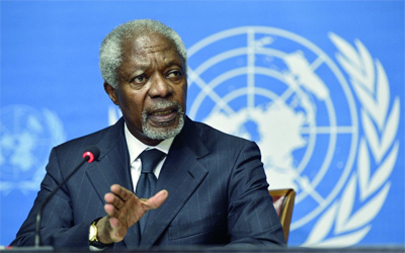 وفاة كوفي عنان الأمين العام الأسبق