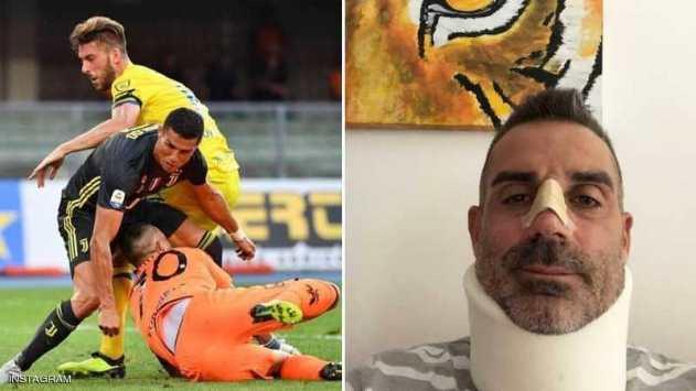 حارس يشكر رونالدو بعد أن كسر