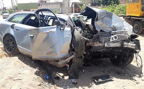 9 إصابات بتصادم مركبتين على الطريق