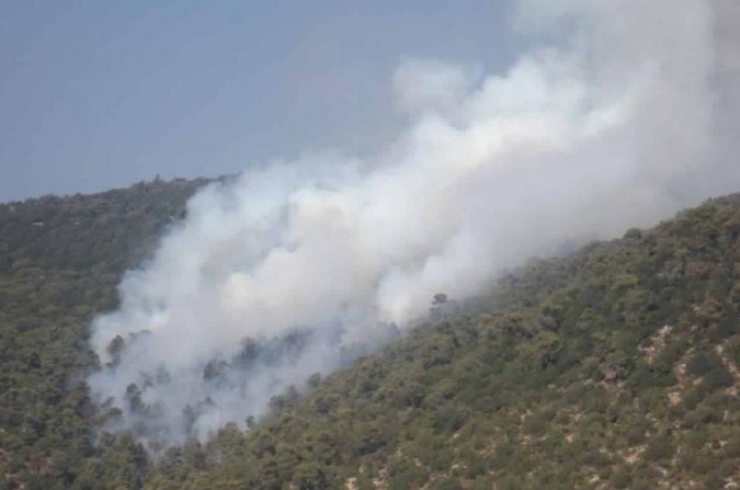 حريق كبير في ساكب (صور)