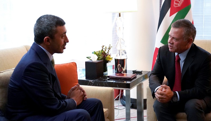 الملك يلتقي الشيخ عبدالله بن زايد: