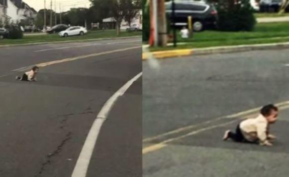 طفلة بعمر الـ 10 أشهر تعبر