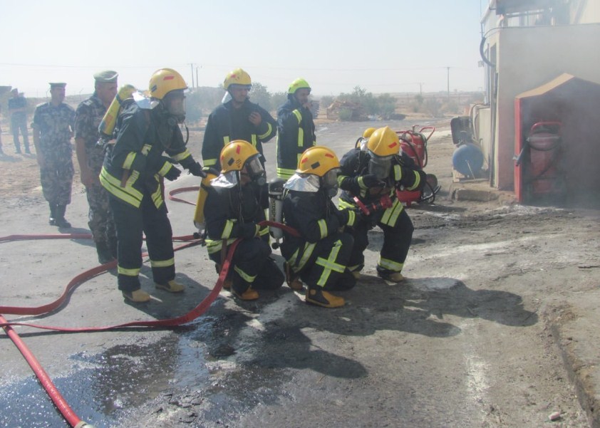 الدفاع المدني ينفذ تمرينا لحادث في