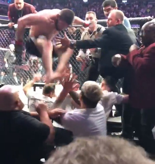 محمدوف يشتبك مع مشجعي مكريغور بعد