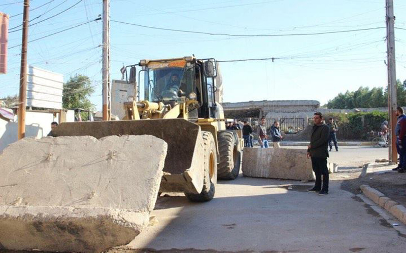 إغلاق مقطع من شارع خير الدين