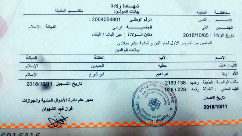 طفيلي يسمي مولودته الجديدة ’القدس‘