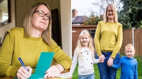 تكتب بطاقات تهنئة لأطفالها سيتسلمونها بعد