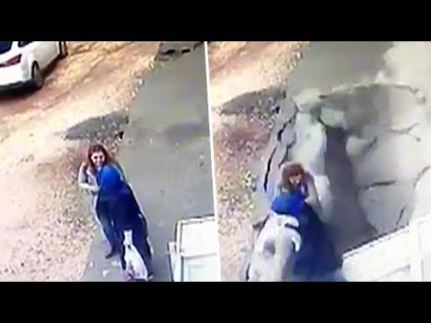 الأرض تبتلع سيدتين في تركيا (فيديو)