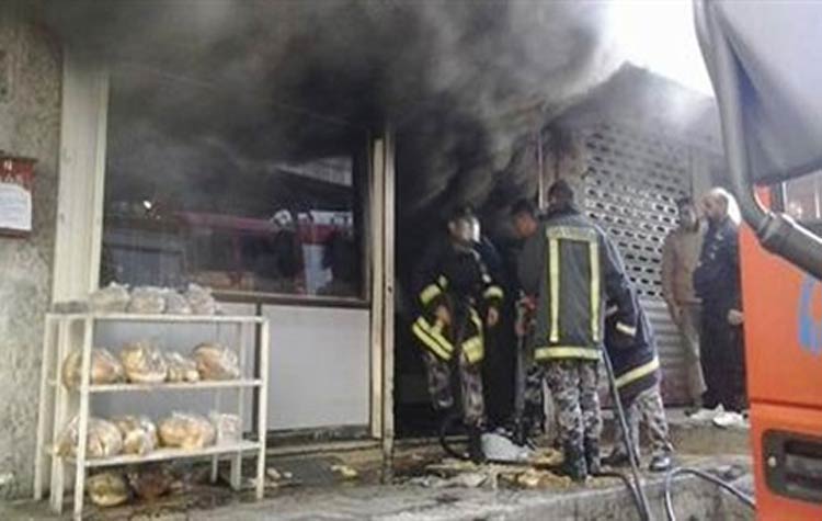 حريق بـ مخبز آلي في جرش