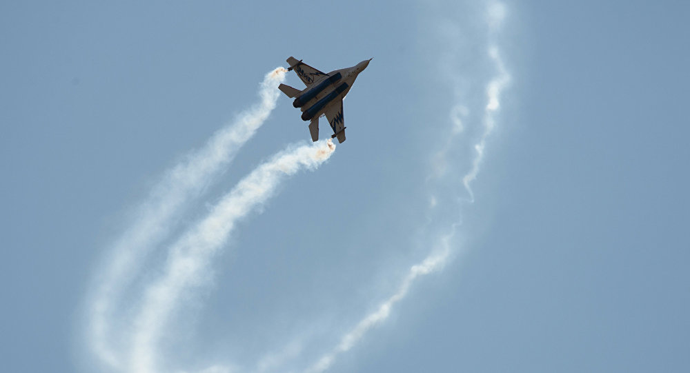 سقوط طائرة حربية روسية «ميغ 29M»