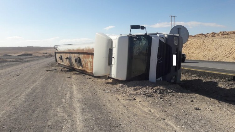 تدهور صهريج محمل بمادة «تي ون»