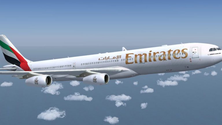 هبوط صعب.. طائرة إماراتية تناور إعصارا