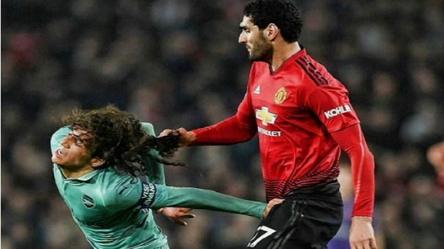 مروان فيلايني يمسك جندوزي من شعره