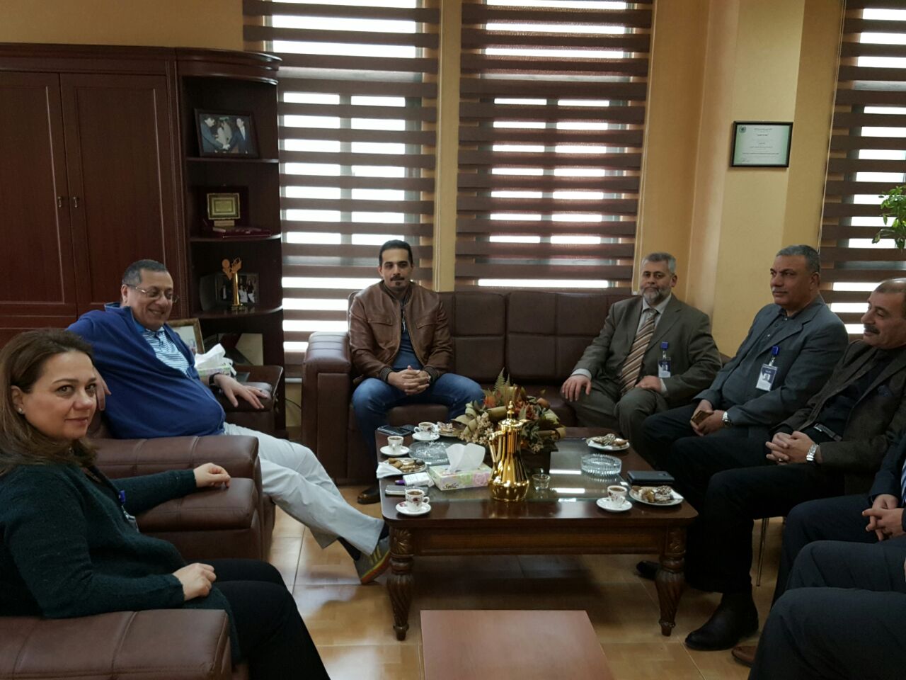 المهندس الطراونه في إستقبال الشيخ ياسر