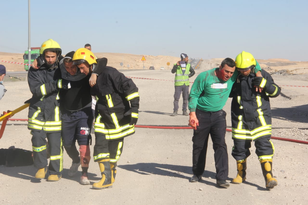 الدفاع المدني ينفذ تمرينا وهميا لحادث