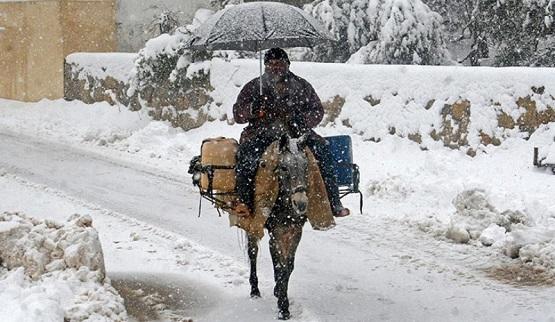 ثلوج لبنان فوق 500 متر وسوريا