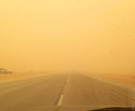 الأمن: رياح شديدة وغبار كثيف في