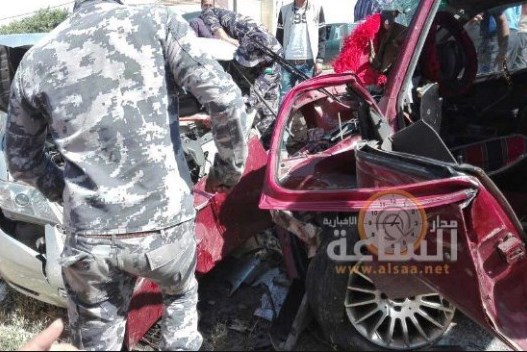 إصابة (6) أشخاص  اثر حادث تصادم