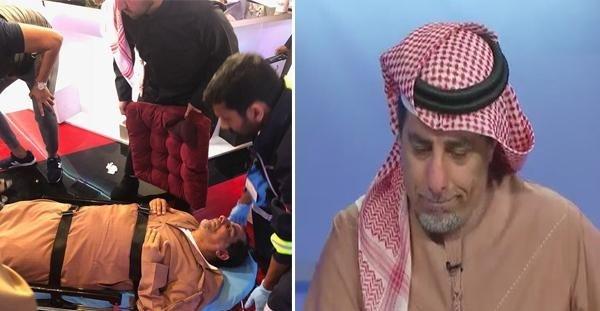 إغماء محلل رياضي إماراتي على الهواء