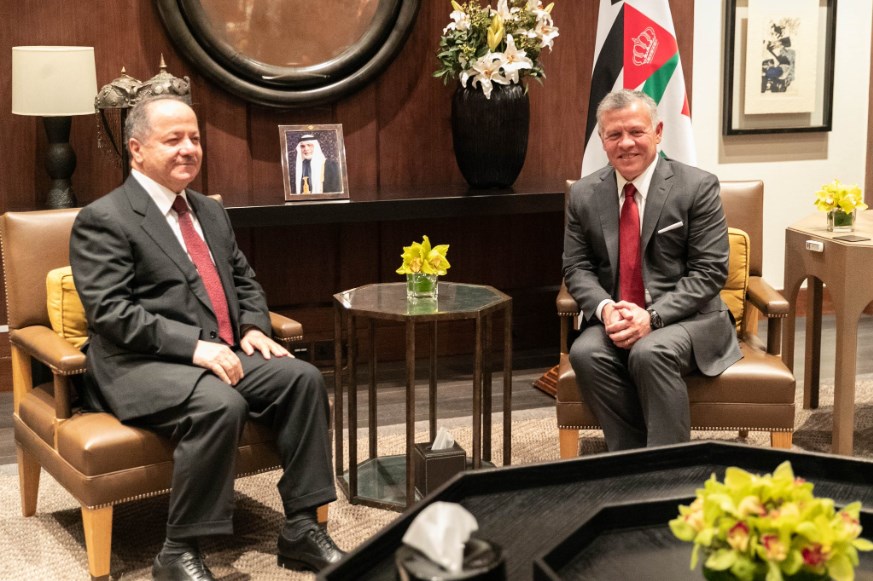 الملك لـ برزاني: ندعم أمن واستقرار