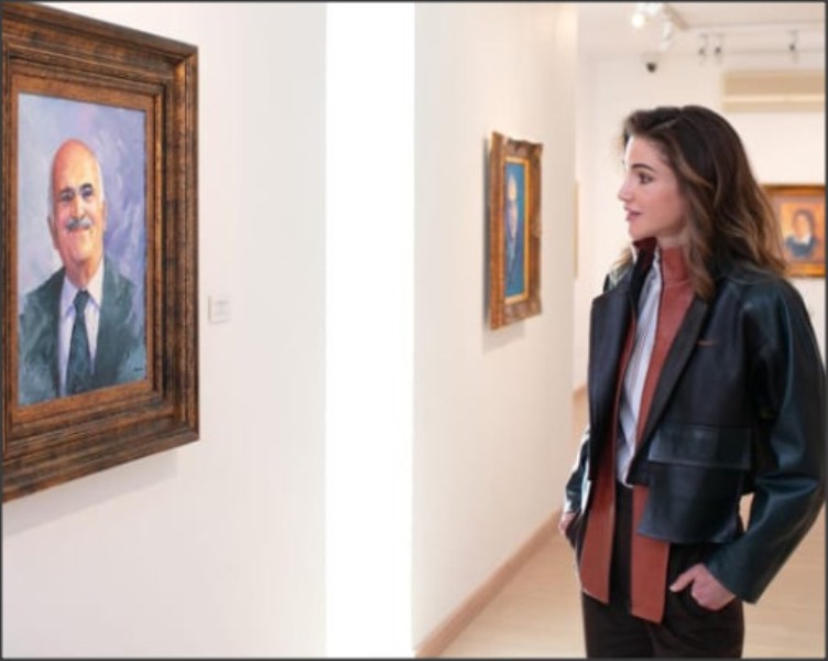 الملكة رانيا وصورة الأمير الحسن (شاهد)