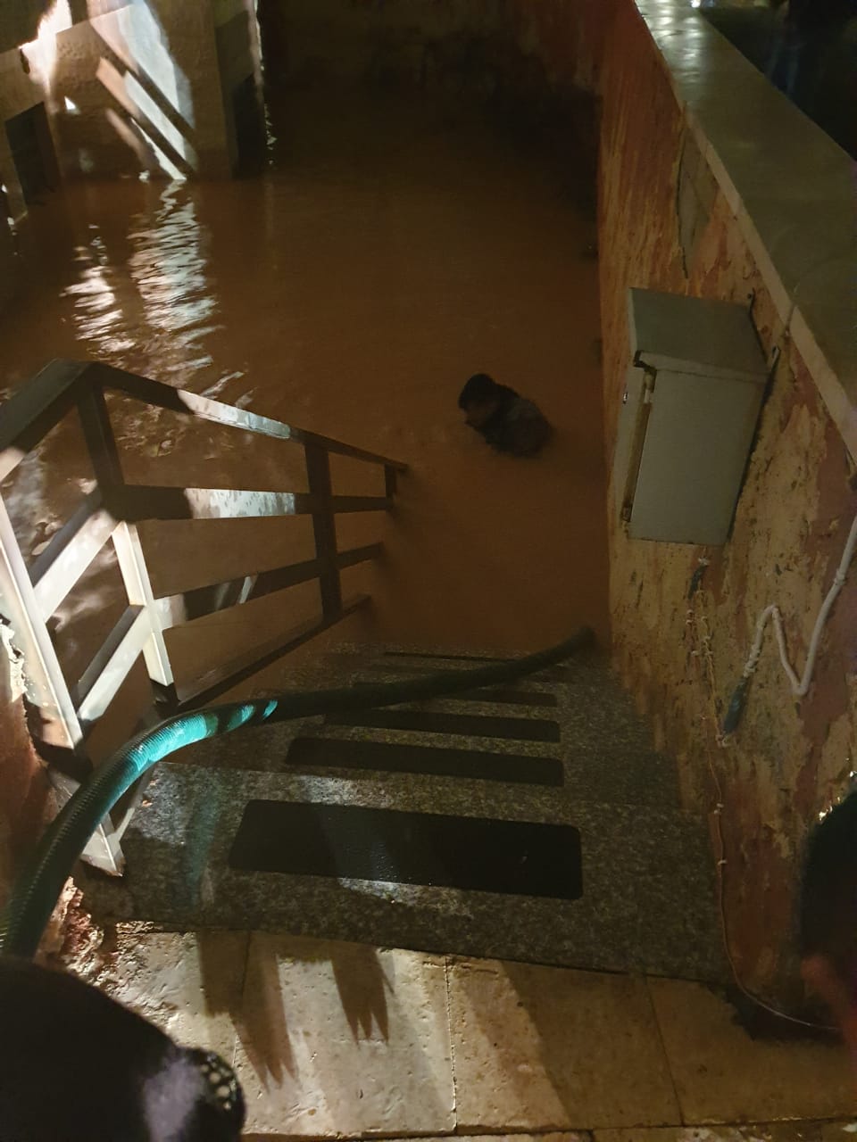 دركي أردني يتنفس تحت الماء (صورة)