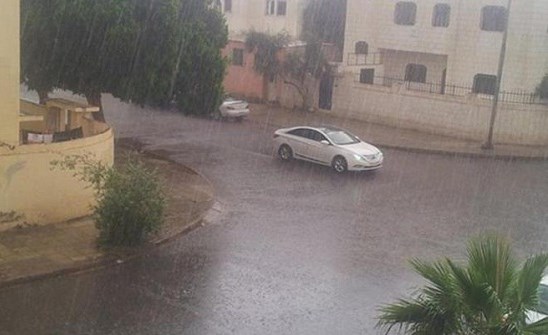 بداية تأثير حالة عدم الاستقرار الجوي