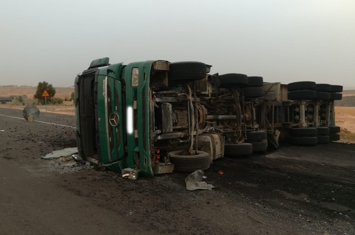 وفاة واصابتان بتصادم في الكرك (صور)