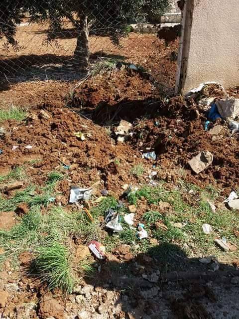 سقوط قذيفة سورية قرب مدرسة في