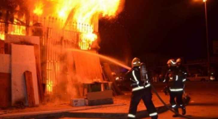 3 إصابات بحريق منزل في معان