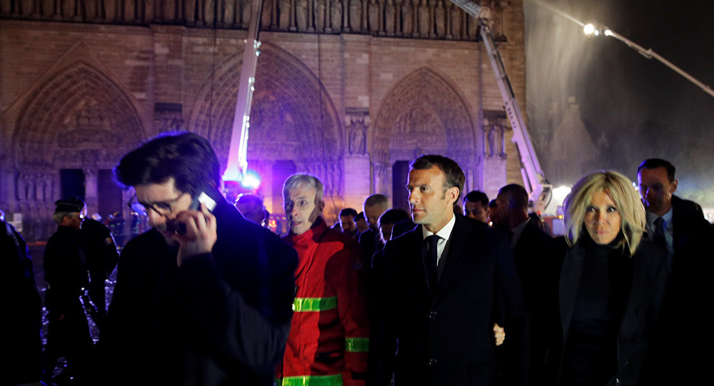 ماكرون: نريد إعادة إعمار كاتدرائية نوتردام