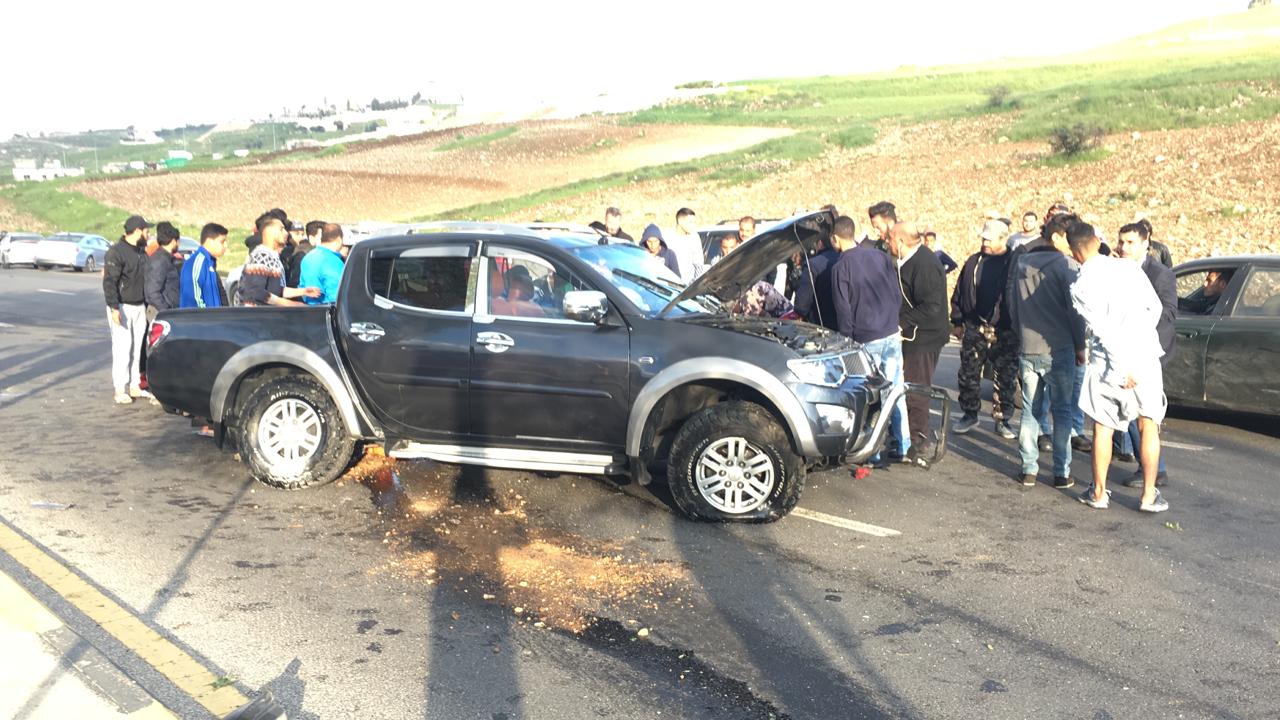 إصابة شخص اثر حادث تدهور في