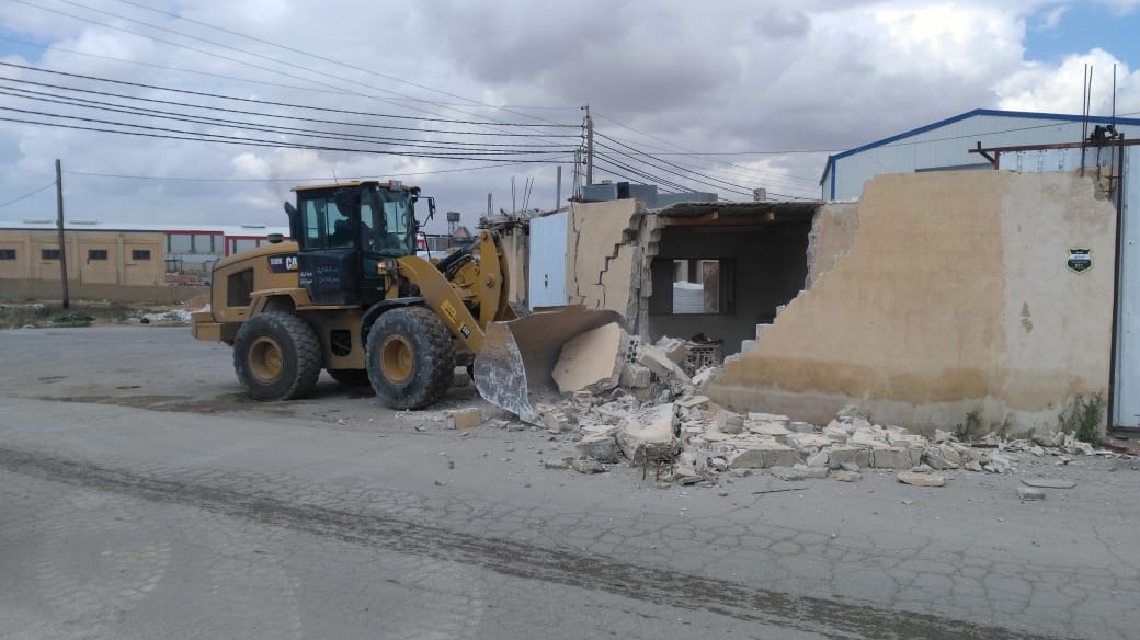 حملة لازالة الابنية المعتدية على الشارع