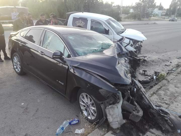 5 اصابات بتصادم على جسر مادبا