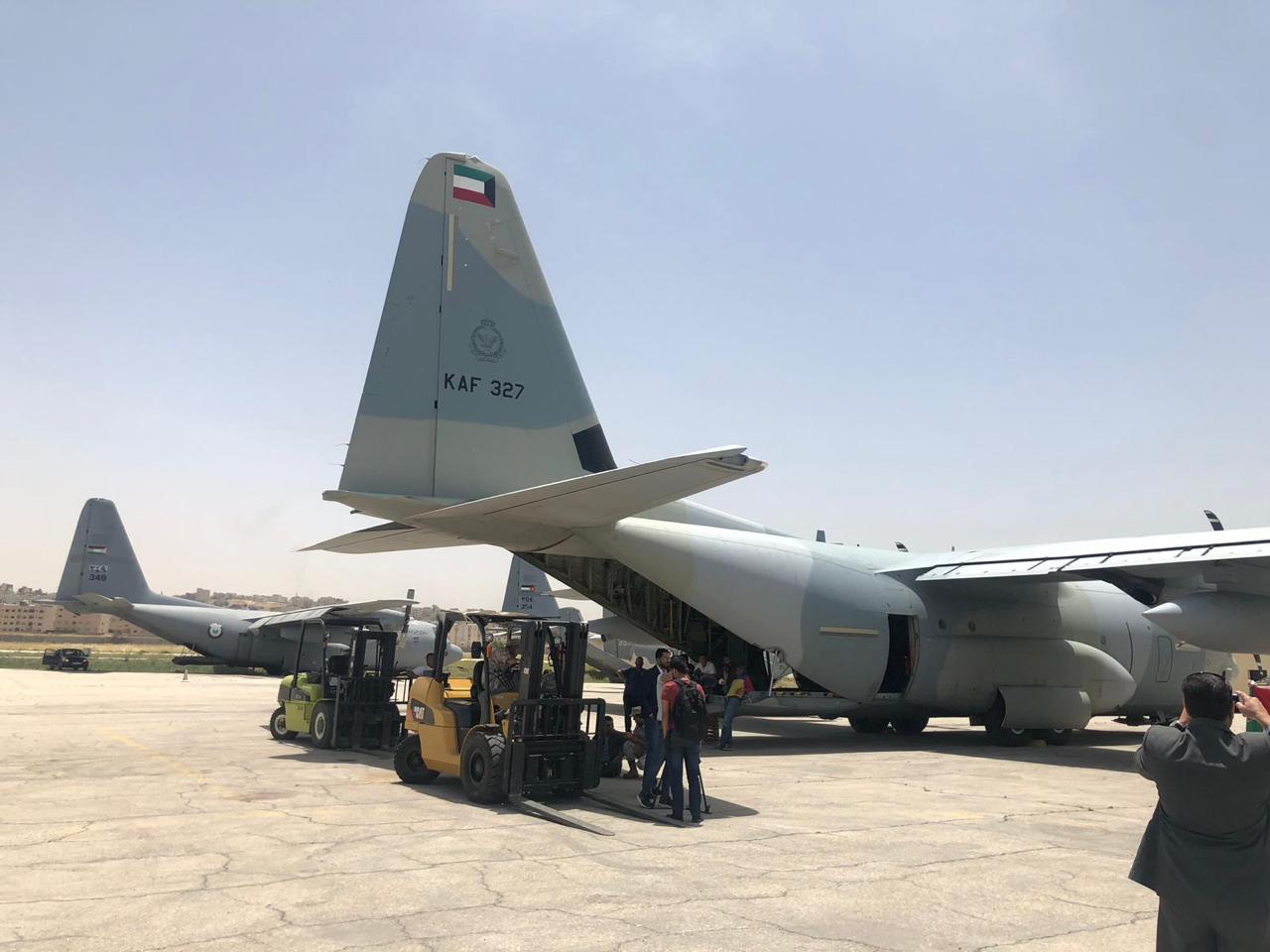 وصول طائرات مساعدات كويتية للاجيئن السوريين
