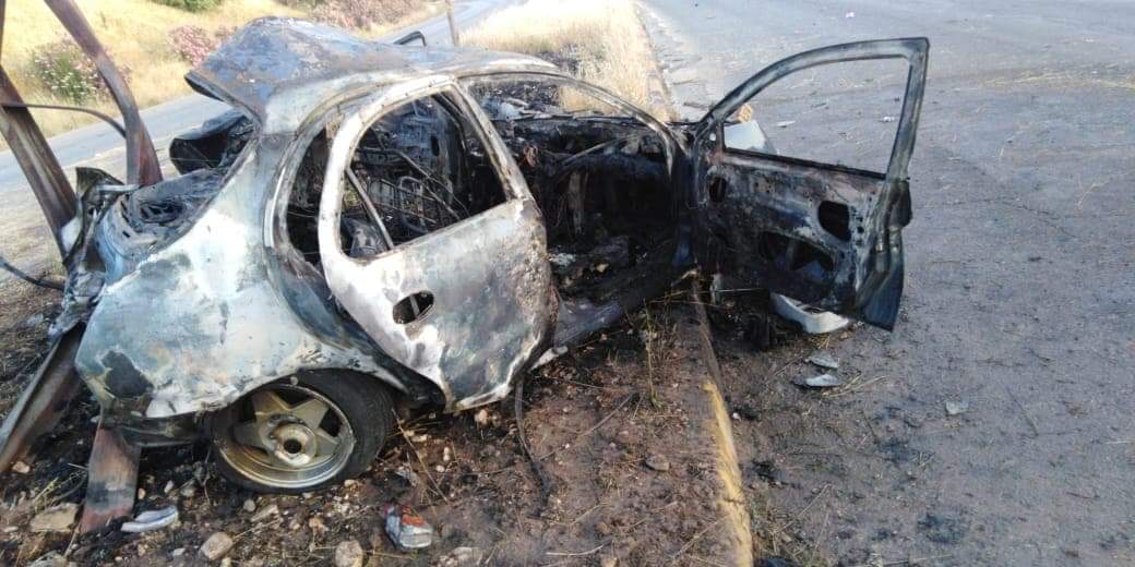 وفاتان تفحما بحريق مركبة في اربد